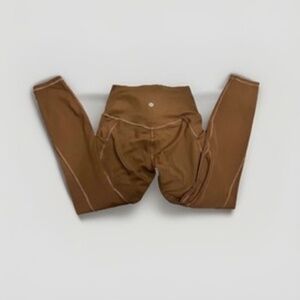 Lululemon Align High Rise Pant With Pockets 25" Brown Nulu SZ 4